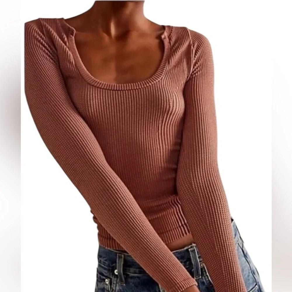 Free People Intimately Clean Slate Layering Top in Withered Rose Size M/L NWT